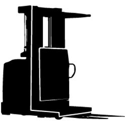 Order Picker Forklift Icon Black