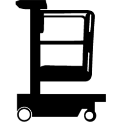 Personnel Forklift Icon Black