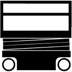 Scissor Slab Forklift Icon Black